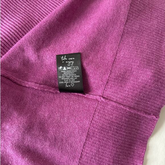 Nic + Zoe Hidden Gems Sweater in Vivid Magenta Plus Size 3X - Picture 10 of 11